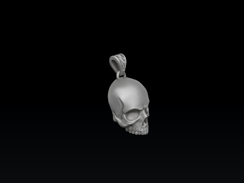 Skull Pendant 3D print model Modèles 3D en vedette