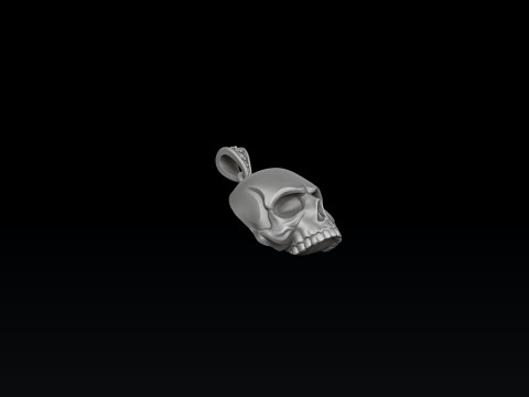 Skull Pendant 3D print model Modèles 3D en vedette