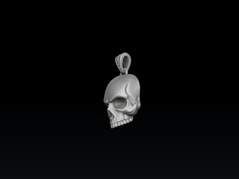 Skull Pendant 3D print model Modèles 3D en vedette