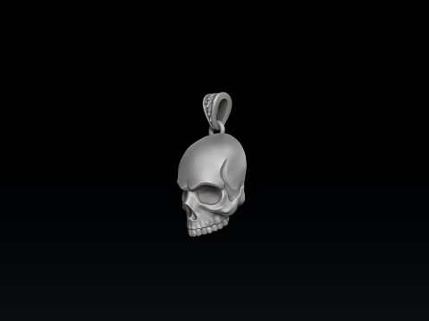 Skull Pendant 3D print model Modèles 3D en vedette