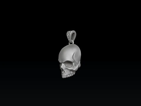 Skull Pendant 3D print model 3D Print Model