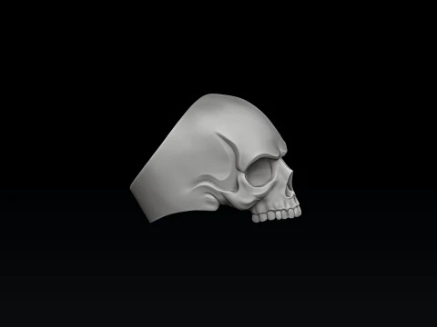 Skull Ring 3D print model 3D Print Model