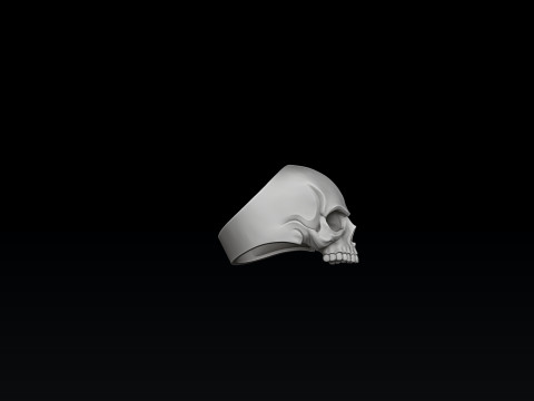 Skull Ring 3D print model 3Dプリントモデル