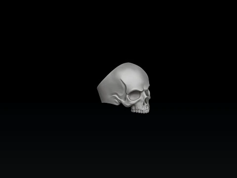 Skull Ring 3D print model 3D Print Model