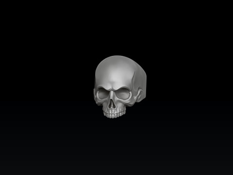 Skull Ring 3D print model 3Dプリントモデル