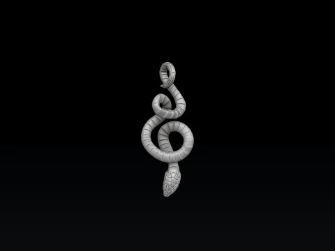 Snake Pendant 3D print model 3D Print Model