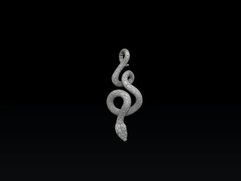Snake Pendant 3D print model 3D Print Model