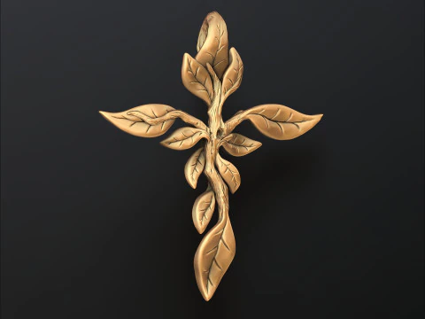 Ağa&ccedil; Yaprağı Ha&ccedil; Kolye 3D baskı modeli 3D Baskı Modeli