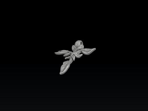 Tree Leaf Cross Pendant 3D print model 3Dプリントモデル