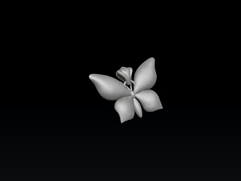 Butterfly Pendant With Gems 3D print model 3Dプリントモデル