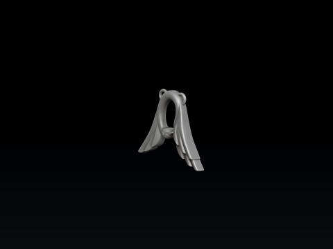 Bird Letter A Pendant 3D print model Model do druku 3D