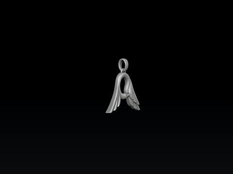Bird Letter A Pendant 3D print model Model do druku 3D
