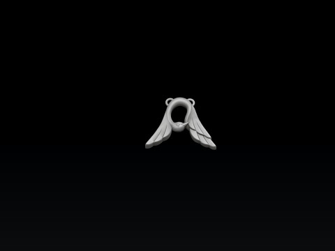 Bird Letter A Pendant 3D print model Model do druku 3D
