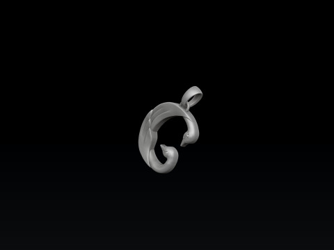 Bird Letter G Pendant 3D print model Modèles 3D en vedette