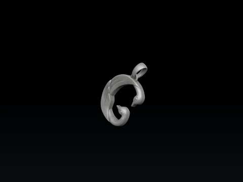 Bird Letter G Pendant 3D print model 3D Print Model
