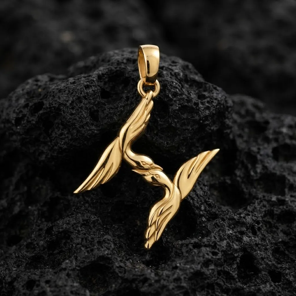 Bird Letter H Pendant 3D print model 3D Print Model .c4d .max .obj .3ds .fbx .stl .blend