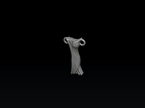 Bird Letter I Pendant 3D print model 3D Print Model