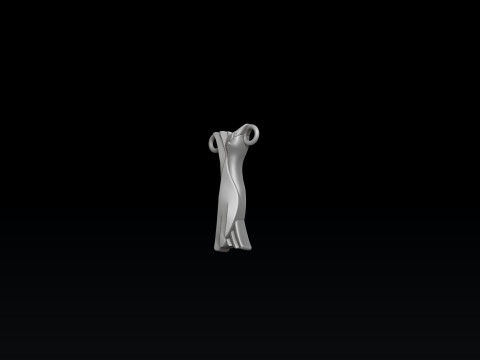 Bird Letter I Pendant 3D print model 3D Print Model