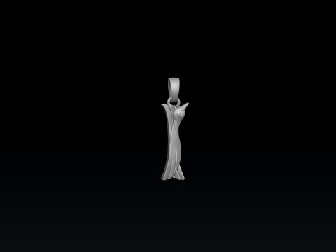 Bird Letter I Pendant 3D print model 3D Print Model