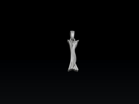 Bird Letter I Pendant 3D print model 3D Print Model