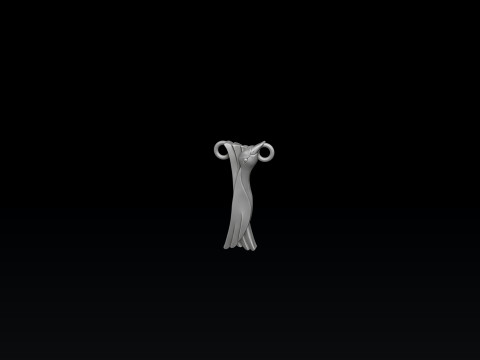 Bird Letter I Pendant 3D print model 3D Print Model