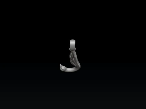 Bird Letter J Pendant 3D print model 3D Print Model