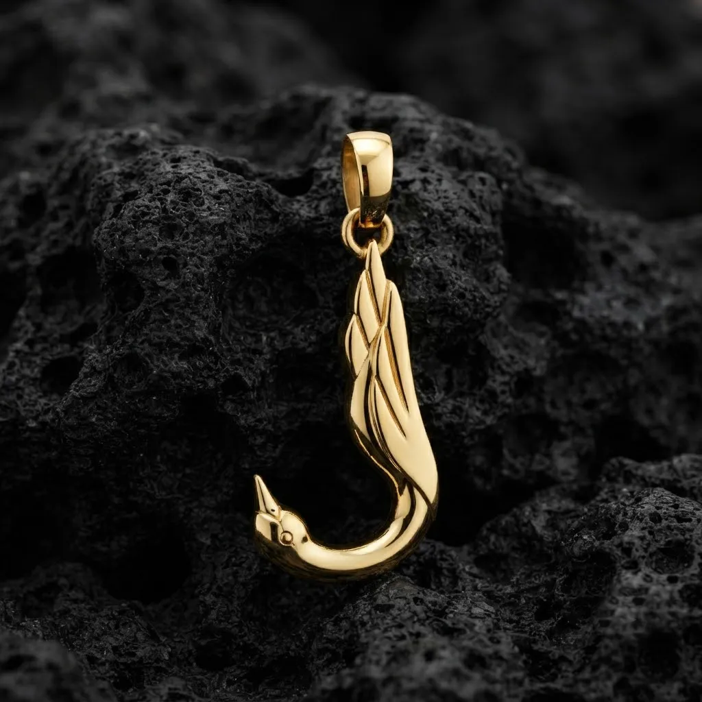 Bird Letter J Pendant 3D print model 3D Print Model .c4d .max .obj .3ds .fbx .stl .blend