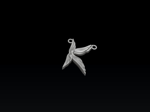 Bird Letter K Pendant 3D print model Modelo de Impressão 3D
