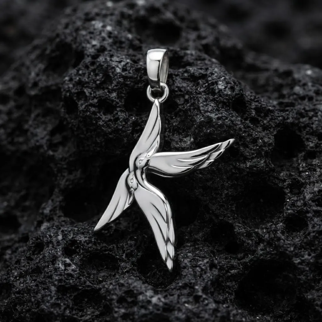 Bird Letter K Pendant 3D print model 3D Print Model .c4d .max .obj .3ds .fbx .stl .blend 