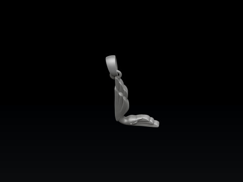 Bird Letter L Pendant 3D print model 3Dプリントモデル