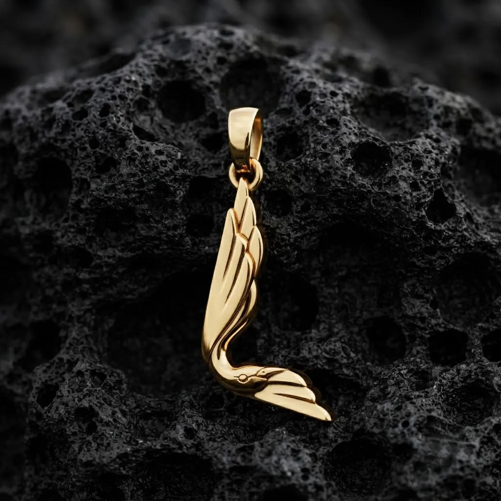 Bird Letter L Pendant 3D print model 3D Print Model .c4d .max .obj .3ds .fbx .stl .blend 