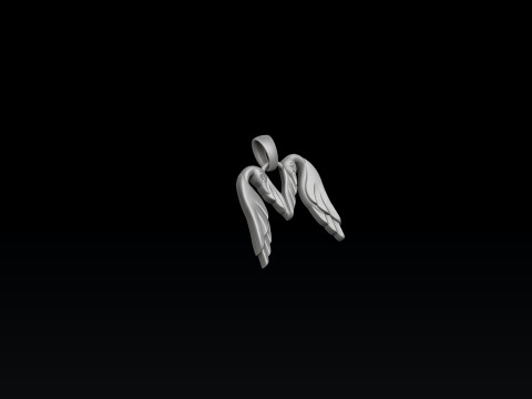 Bird Letter M Pendant 3D print model Modello di stampa 3D