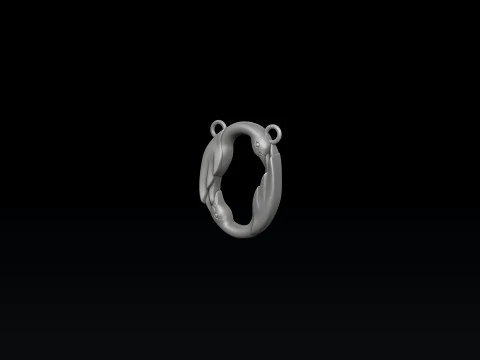 Bird Letter O Pendant 3D print model 3D Print Model