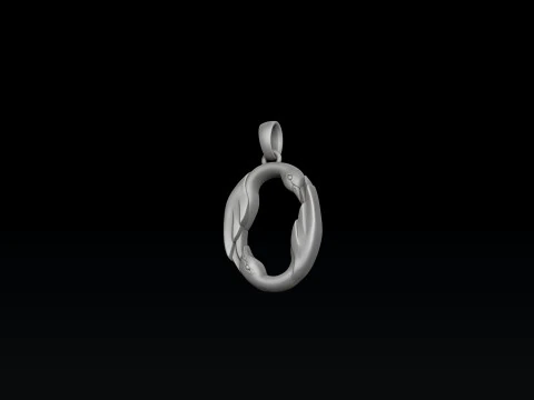 Bird Letter O Pendant 3D print model 3D Print Model