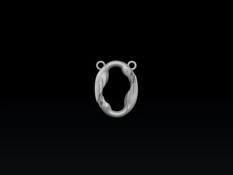 Bird Letter O Pendant 3D print model 3D Print Model
