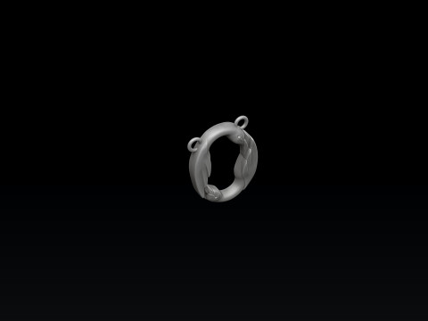 Bird Letter O Pendant 3D print model 3D Принт Модель