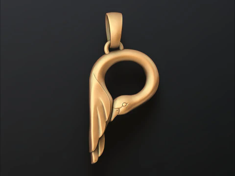 Vogel Letter P hanger 3D-printmodel 3D printmodel