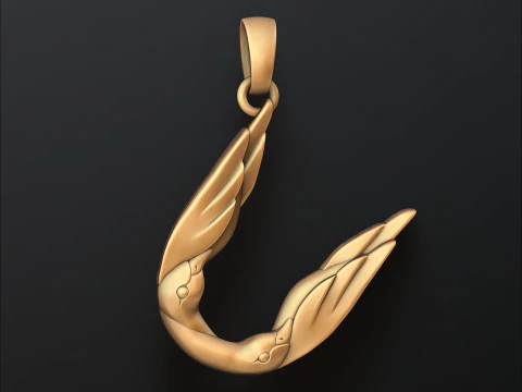 Vogel Letter U hanger 3D-printmodel 3D printmodel