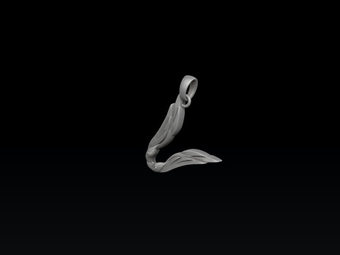 Bird Letter V Pendant 3D print model 3Dプリントモデル