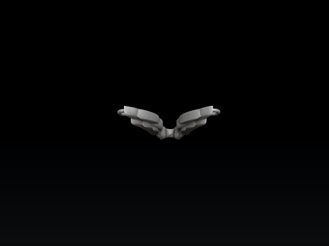 Bird Letter V Pendant 3D print model 3Dプリントモデル