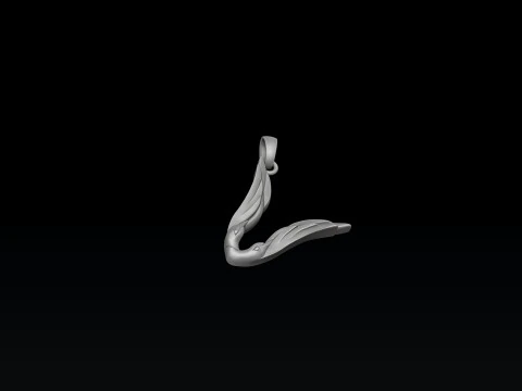 Vogel Letter V hanger 3D-printmodel 3D printmodel