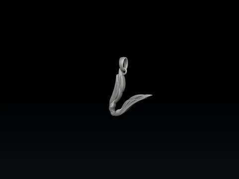 Vogel Letter V hanger 3D-printmodel 3D printmodel