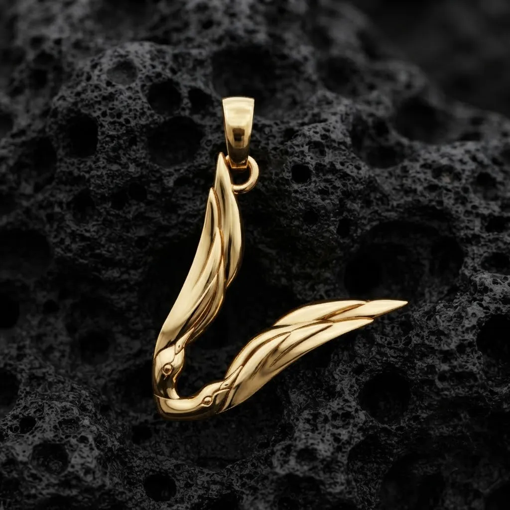 Bird Letter V Pendant 3D print model 3D Print Model .c4d .max .obj .3ds .fbx .stl .blend 