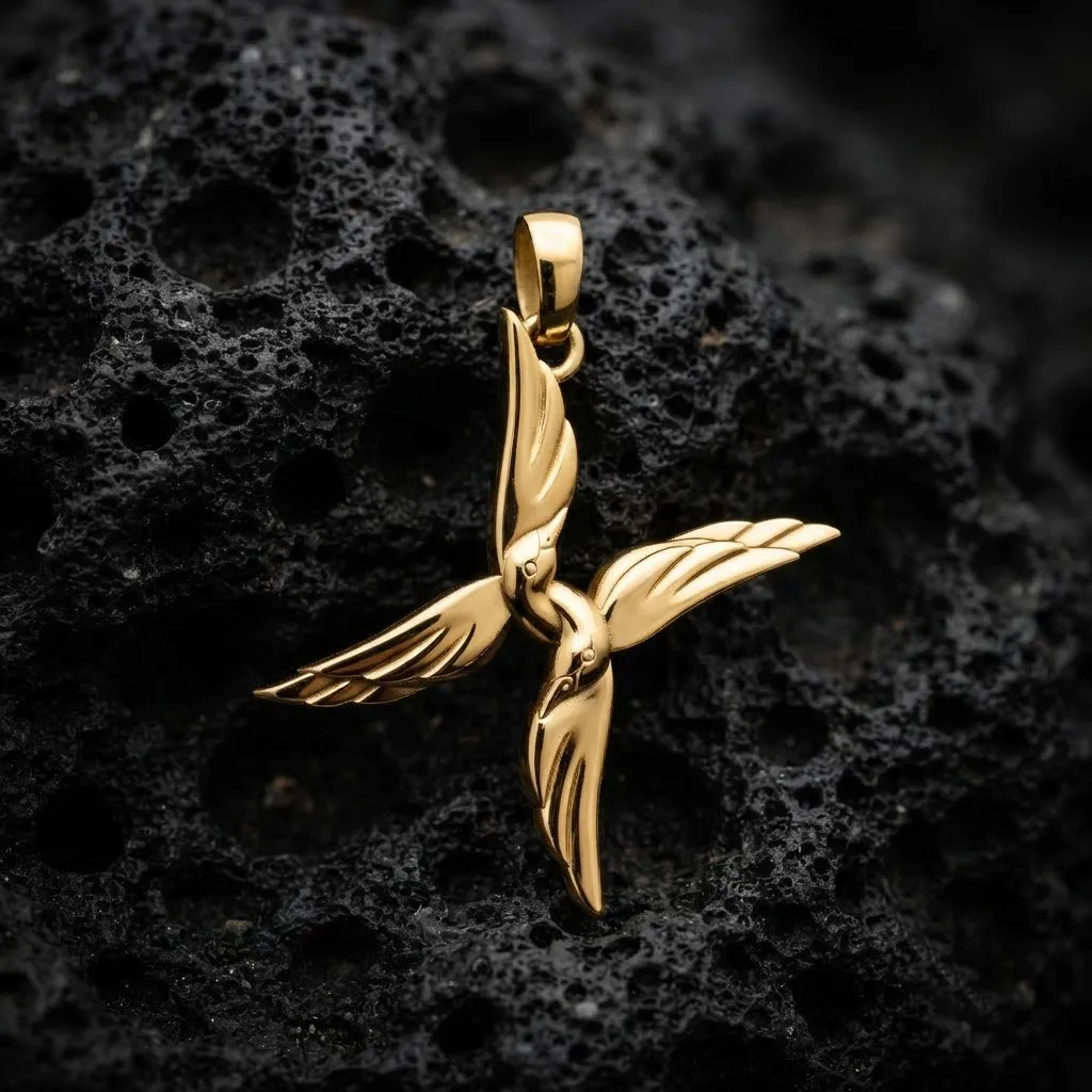 Bird Letter X Pendant 3D print model 3D Print Model .c4d .max .obj .3ds .fbx .stl .blend