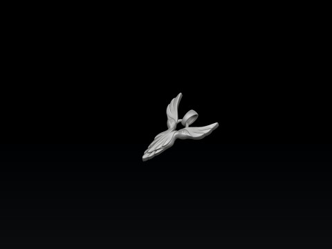 Bird Letter Y Pendant 3D print model Model Cetak 3D