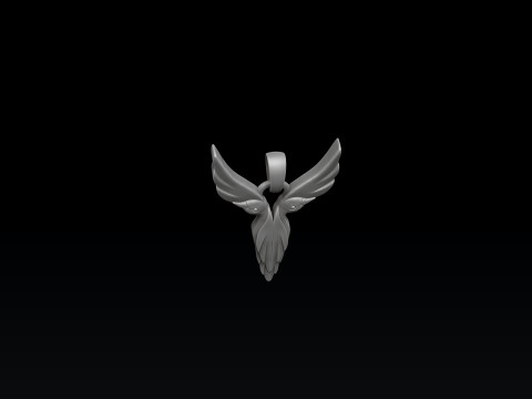 Bird Letter Y Pendant 3D print model Model Cetak 3D