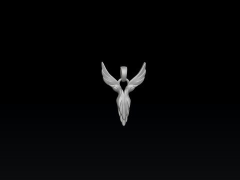 Bird Letter Y Pendant 3D print model Model Cetak 3D