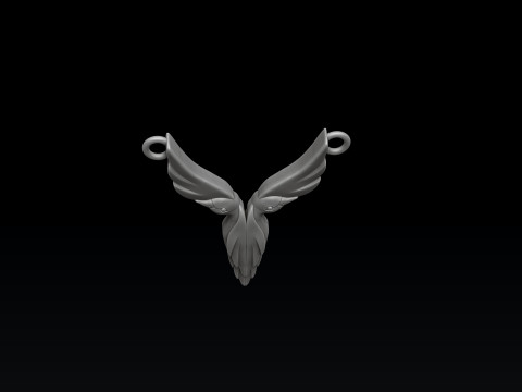 Bird Letter Y Pendant 3D print model Model Cetak 3D