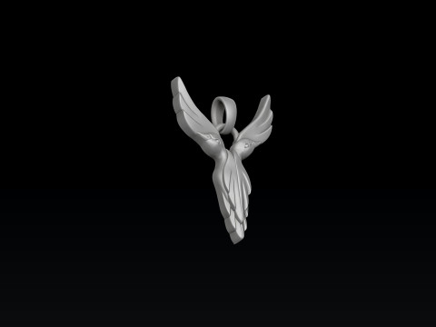 Bird Letter Y Pendant 3D print model Model Cetak 3D