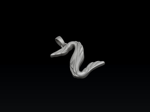 Bird Letter Z Pendant 3D print model Model do druku 3D